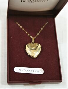 9ct Yellow Gold Heart Locket with Diamond and Chain - Thames Hospice 