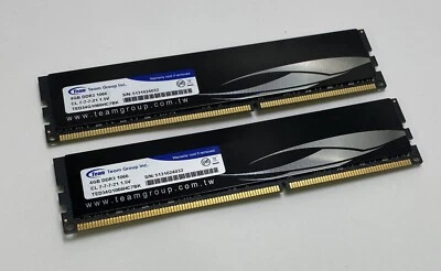 8GB Kit (2 x 4GB) Team Group TED34G1066HC7BK PC3-8500U DDR3 Computer Memory - Image 1 of 3