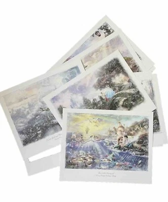 Disney Thomas Kinkade Impresión Lote de 12 Cenicienta Blancanieves Sirenita León Foto 1 de 4