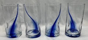 Set of 4 Libbey Blue Ribbon Impressions | On the Rocks Drinking Glasses - Picture 1 of 11