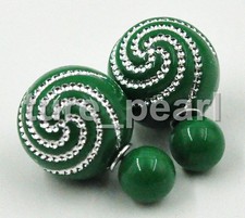 Earrings Fashion Ear Stud Earrings New Women Charm Gold Plated green