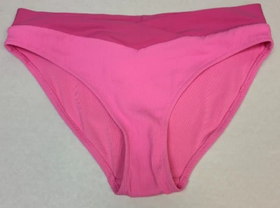 NUEVO CON ETIQUETAS BRAGUITAS DE BAÑO AMERICAN EAGLE AERIE ROSA SOBRE ROSA (TALLA: MEDIANA) Foto 1 de 3
