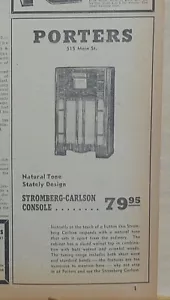 1938 newspaper ad for Stromberg Carlson Radios - Console, Stately Design - Picture 1 of 1