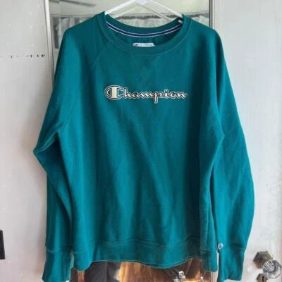 Teal Champion crewneck sweatshirt - Image 1 of 2