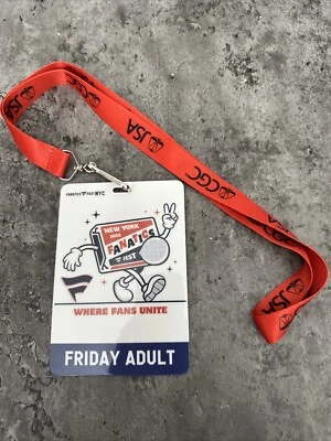 2024 Fanatics Fest Friday 8/16/24 Day 1 Physical Pass/credential And JSA Lanyard - Image 1 of 2