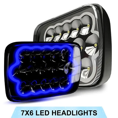 Pair 7x6" Led Headlight Hi-Lo DRL For Chevy C1500 C2500 C3500 Suburban Pickup - Image 1 of 4