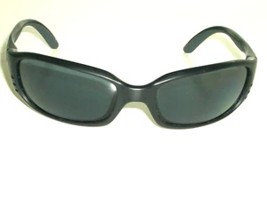 COSTA DEL MAR BRINE 59[]18 130 SLEEK MATTE BLACK POLARIZED LENS WRAP SUNGLASSES - Picture 1 of 9