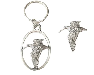 Woodcock Keyring And Pin Badge Boxed Gift Set Handcrafted In Solid Pewter - Picture 1 of 5