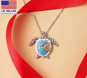 Fashion Women Crystal Chain Necklace Animal Turtle Pendant Jewelry Gifts 2043 - Picture 1 of 10