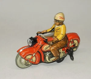ORIGINAL CIRCA 1940S - 1950S SCHUCO CHARLY 1005 WIND UP TOY TIN MOTORCYCLE WORKS - Picture 1 of 8