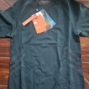 Camiseta de compresión de hierro YoungLA Style #425 DEEP TEAL para hombre talla pequeña nueva con etiquetas superhéroe - Imagen 1 de 11