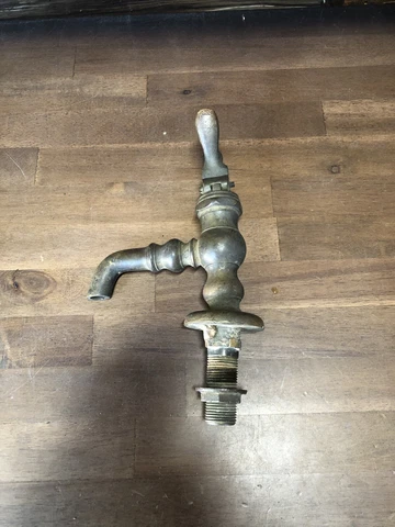 Vintage Brass Faucet Tap with Rabbit Ear Release Valve Cover