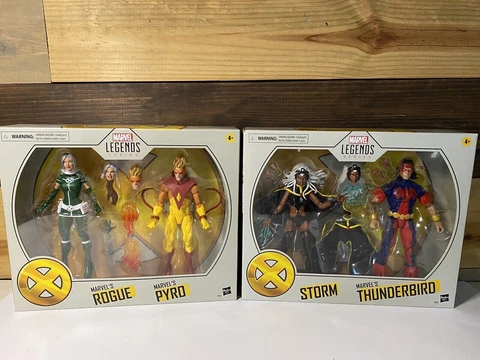 Marvel Legends Hasbro X-Men Pyro and Rogue With Storm And Thunderbird 2 Pack New Cover