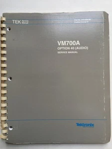 Tektronix VM700A Option 40 (Audio) Servicehandbuch P/N 070-8300-00 - Bild 1 von 5