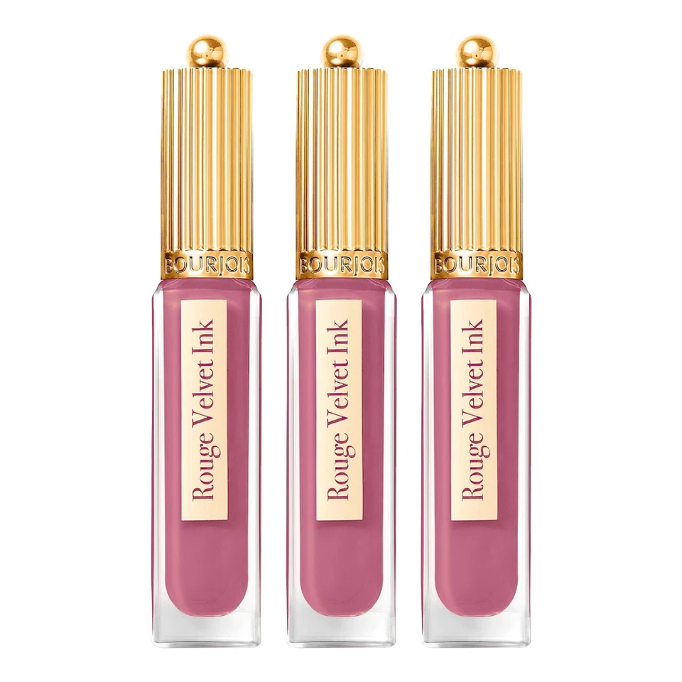 Bourjois Rouge 天鹅绒墨水唇膏 2.4 克 - 24 杯玫瑰 x3 — 第 1/1 张图片