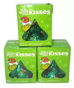 3PK (41 g. ciascuno) BACI HERSHEYS - COME IL GRINCH STOLE NATALE solido - EXP - Foto 1 di 3