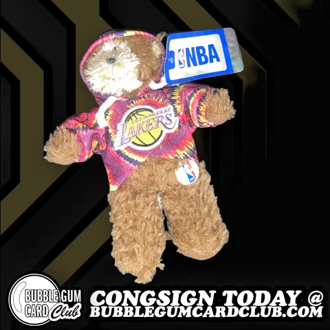 Lakers Brown Bear Plush Tye Dye Hoodie Cover