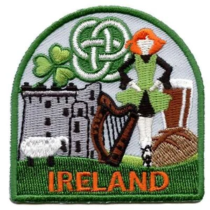 Ireland World Showcase Travel Patch Souvenir History Vacation Embroidered Iron O - Picture 1 of 2