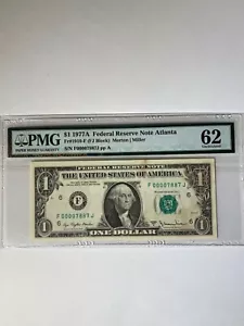 US Currency Federal Reserve Note Atlanta $1 1977A - Picture 1 of 2