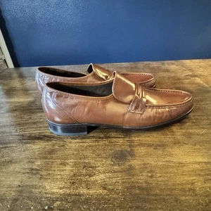 FLORSHEIM LOAFERS SLIP ON BUSINESS WORK DRESS SHOES MEN'S BROWN SIZE 10B - Picture 1 of 10