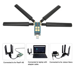 5G DONGLE Expansion Board 4 Antenna USB3.1 M.2 Key B Aluminum Heatsink - Picture 1 of 12