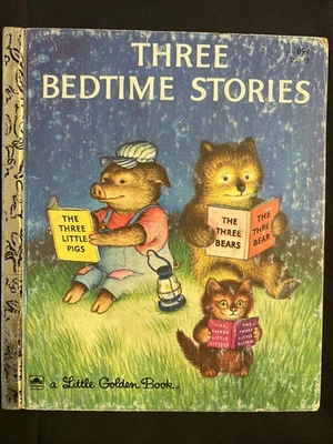Vintage A Little Golden Book Three Bedtime Stories 1980 .89  307-42 #4491 - Image 1 of 4