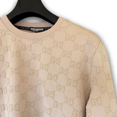 Suéter Gucci GG Mono Beige - Talla M - DEBER PREPAGADO EE. UU. Foto 1 de 4