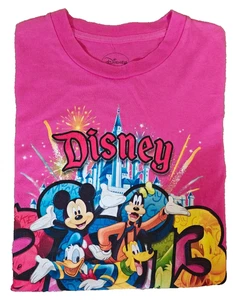 Camiseta Pullover Mujer Disney Rosa Manga Corta Florida 2013 Talla L - Imagen 1 de 4