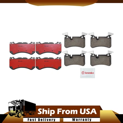 Conjunto de pastilhas de freio dianteiras traseiras Brembo OE cerâmica para 2008-2009 Mercedes-Benz E63 AMG - Imagem 1 de 4