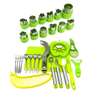 30 PCS Fruit slicer set Fruit Shape Cutters, mini Cookie Cutters, Apple Slice... - Picture 1 of 7