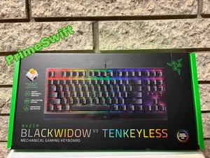 Razer BlackWidow V3 TKL RGB Mechanical Keyboard Green Switch Wired, New Sealed - Picture 1 of 2