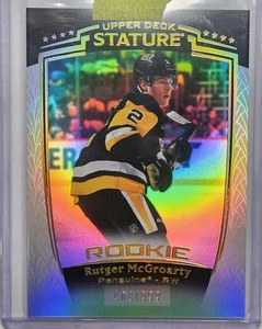 2024/25 Stature Hockey Rookie Rutger McGroarty #/999 Pittsburgh Penguins - Picture 1 of 1