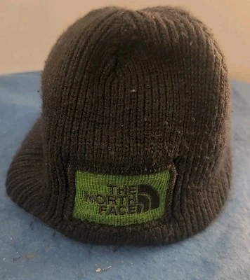 Gorro The North Face Juvenil Gris Medio Poli Logo Invierno RARO Parche Verde Foto 1 de 4