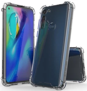 AquaFlex Transparent Anti-Shock Clear Case Slim Cover for Motorola Moto G8 Power - Picture 1 of 5
