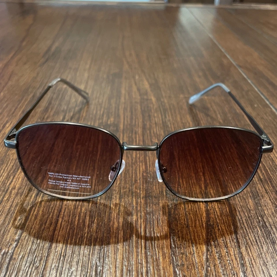 Мужские солнцезащитные очки в овальной оправе J.Crew Factory темно-серые BW745 - Изображение 1 из 4