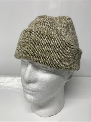 Vintage EMS Eastern Mountain Sports Knit Beanie Toque Hat Cap Wool Tan USA - Image 1 of 4