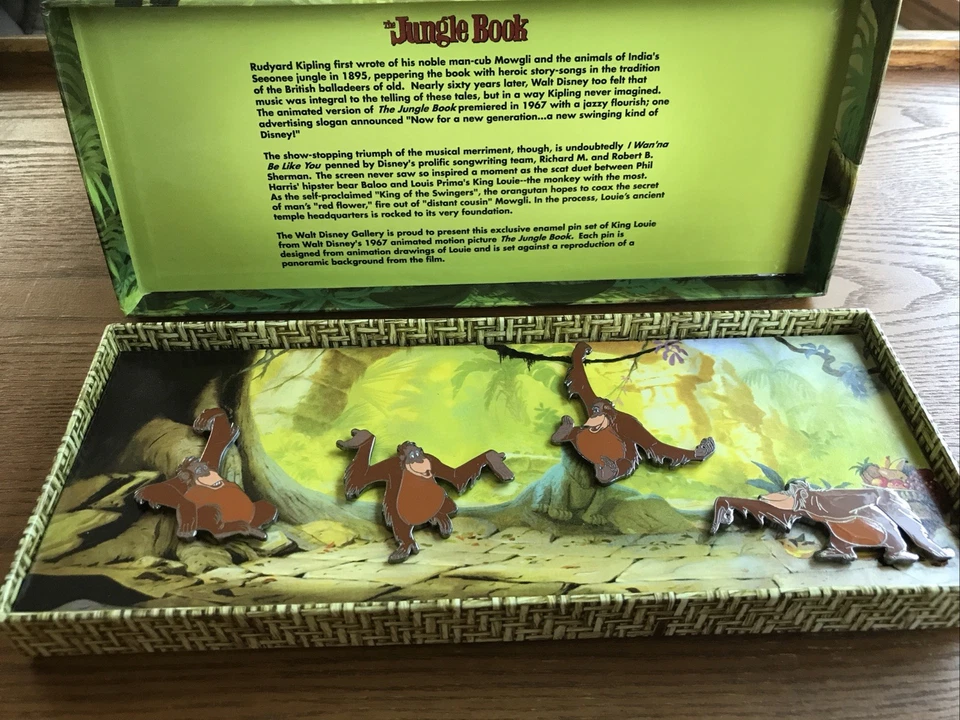 Disney El Libro de la Selva 35 Aniversario Rey Louie Pin Set Edición Limitada de 2.400 Foto 1 de 4