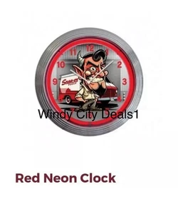 Herramientas a Presión 15 Pulgadas Rojo Iluminado Neón Reloj de Pared Tienda Garaje Hombre Cueva NUEVO - Imagen 1 de 3