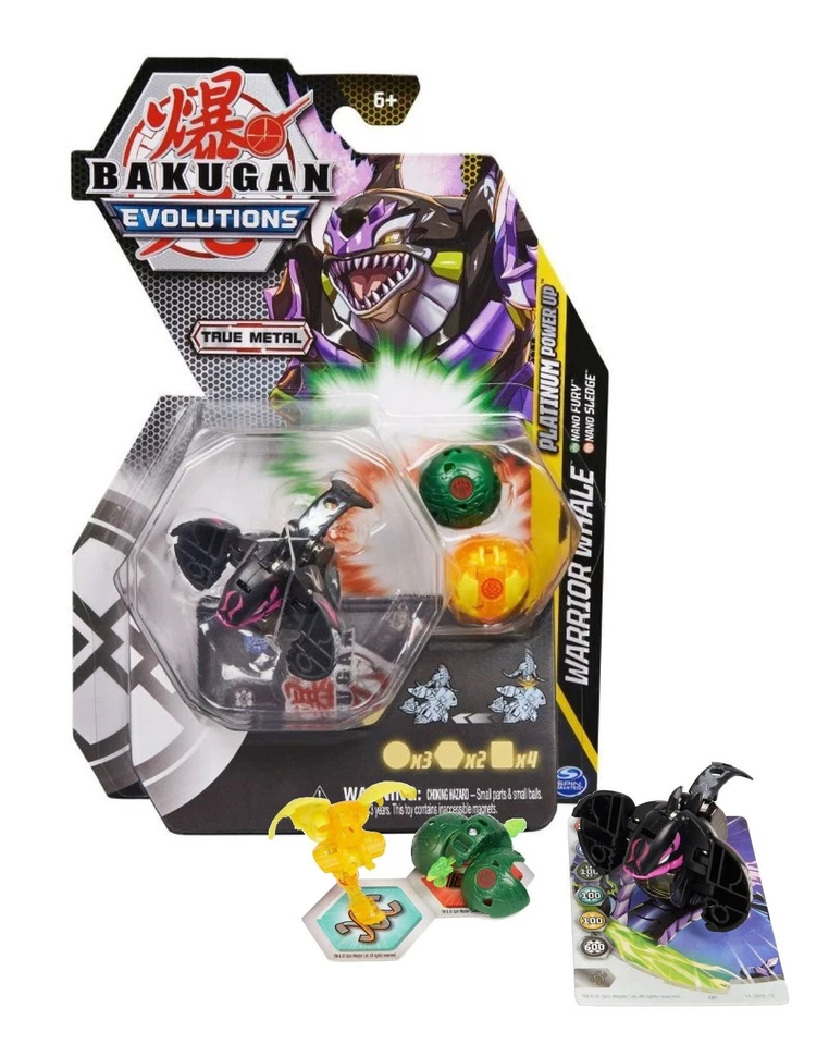 Bakugan Evoluciones Guerrero Ballena con Nano Furia y Nano Trineo Nuevo en Paquete Foto 1 de 1