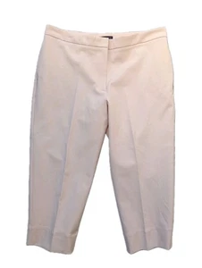 M&S Chino Size 20 Nude Pink Tapered Capri 24"L High Rise Stretch Summer Preppy - Picture 1 of 8