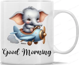 Tasse Kaffeebecher mit Süßem Elefanten Good Morning Motiv - 44 - Bild 1 von 1