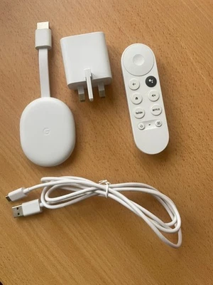 Google Chromecast with Google TV HD - G454V - Snow White - Image 1 of 2