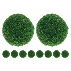 10 Piezas Mini Arbusto Simulado Planta Artificial Topiario Bolas Casa de Muñecas Hierba - Imagen 1 de 12