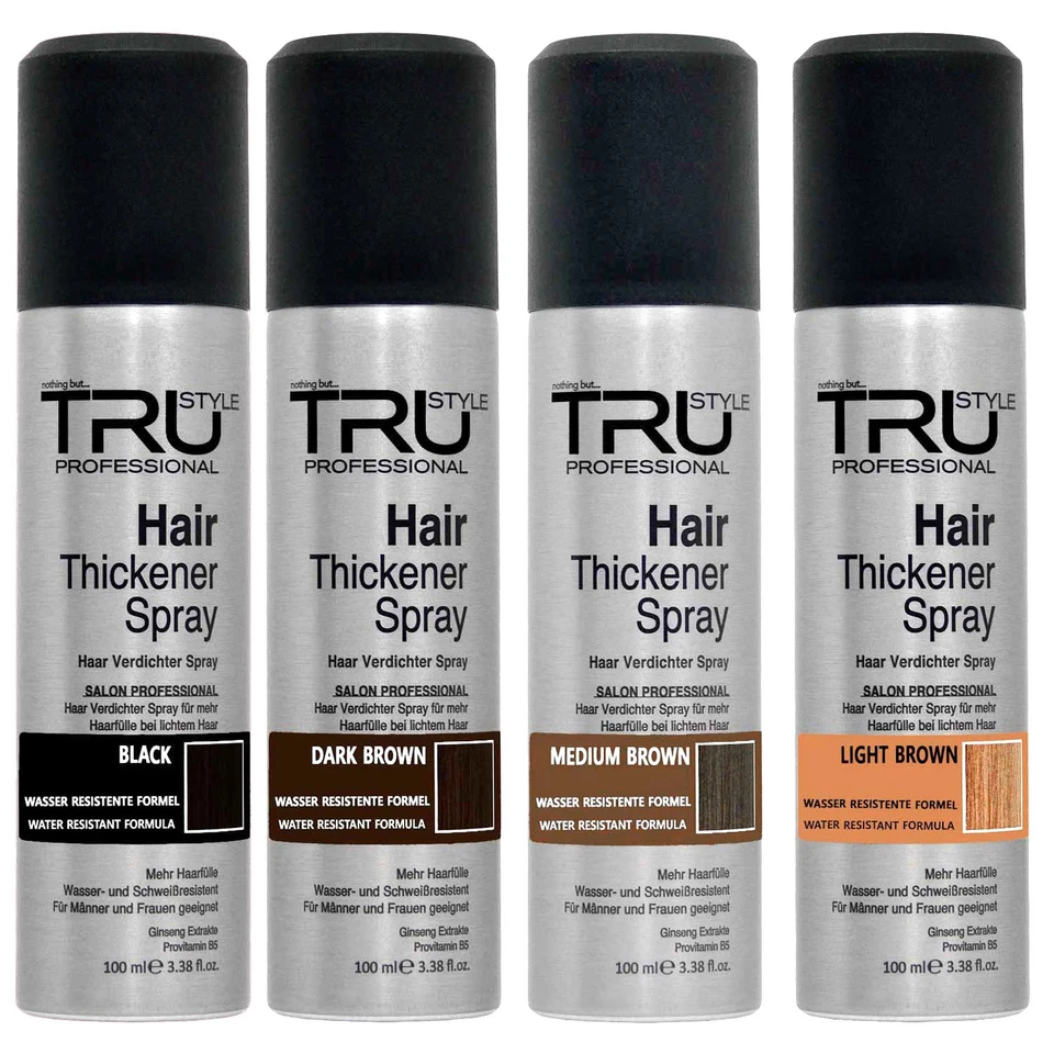 Tru Haarverdichter Spray 3x 100ml - Haarauffüller bei Haarausfall & dünnem Haar - Bild 1 von 1