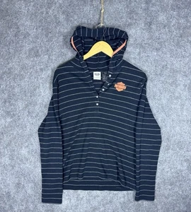 Harley Davidson Motocicletas Rayas Térmica Henley Sudadera con Capucha Mujer Talla XL Motociclista - Imagen 1 de 11