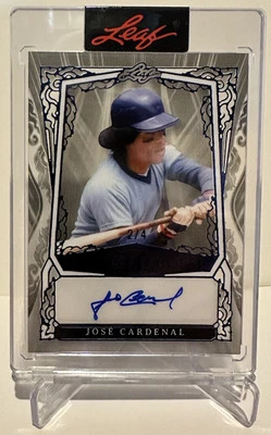 2025 LEAF SPORTS HEROES JOSE CARDENAL AUTÓGRAFO AUTOGRAFADO 2/4 CHICAGO CUBS - Imagem 1 de 2