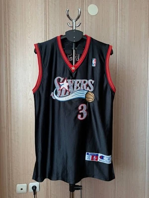 PHILADELPHIA 76ERS SIXERS NBA CHAMPION JERSEY VINTAGE AUTHENTICS IVERSON #3 RARE - Image 1 of 4