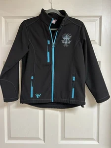 Cowgirl Hardware Jacket Girls Sz XL Black Rhinestone Embroidered Cross Western - Picture 1 of 14