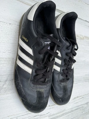 Adidas Samba Hombres 12 Zapatos de Golf Negro Blanco Goma Cuero Picos 2012 Foto 1 de 4