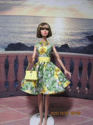 Barbie Poppy Parker Silkston ÚNICA Hecho a Mano Conjunto Vestido Joyería Cinturón Bolso de Mano Foto 1 de 4
